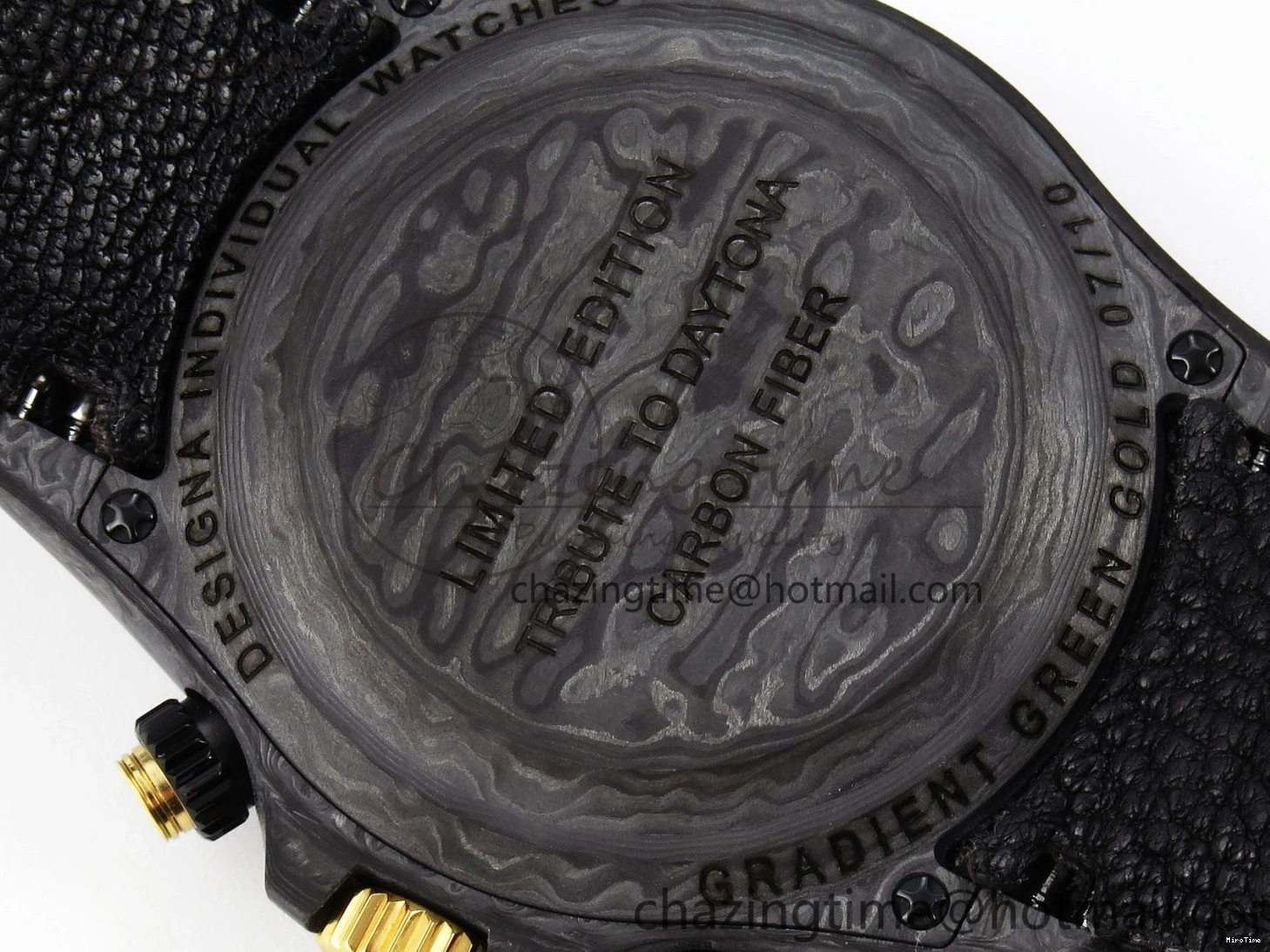 MiroTime 0407 TimelessDesign Daytona DIW Carbon YG Case and Bezel DIWF Edition Green Dial on Black Nylon Strap A 1883